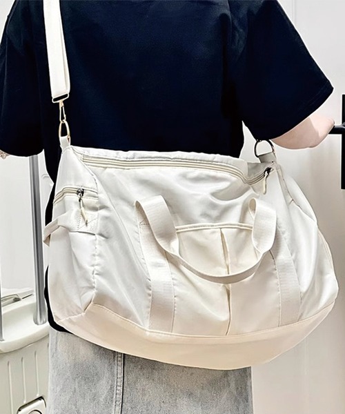 Dita Muaj.（ディータムアージュ）の「旅行用 ダッフルバッグ(靴入れ付き)（ボストンバッグ・レディース・ホワイト/グリーン/ブラック・FREE）」の4枚目の写真