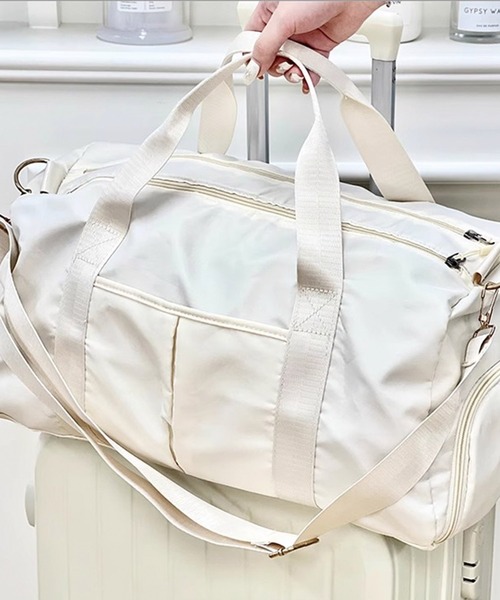 Dita Muaj.（ディータムアージュ）の「旅行用 ダッフルバッグ(靴入れ付き)（ボストンバッグ・レディース・ホワイト/グリーン/ブラック・FREE）」の8枚目の写真