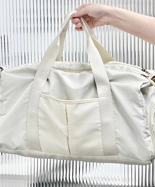 Dita Muaj.（ディータムアージュ）の「旅行用 ダッフルバッグ(靴入れ付き)（ボストンバッグ・レディース・ホワイト/グリーン/ブラック・FREE）」の10枚目の写真