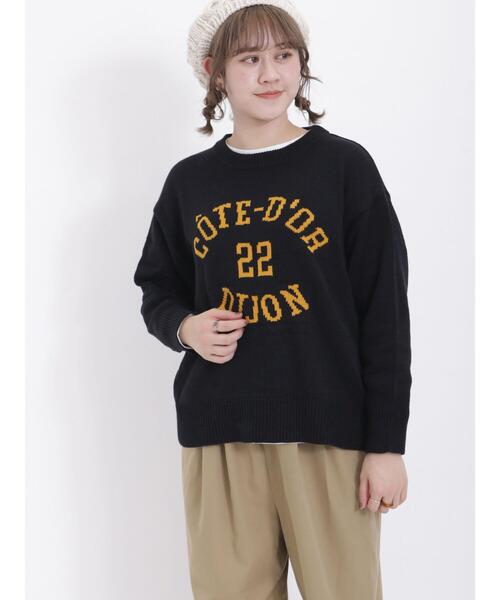 Samansa Mos2（サマンサ モスモス）の「ロゴアソートジャカードニット