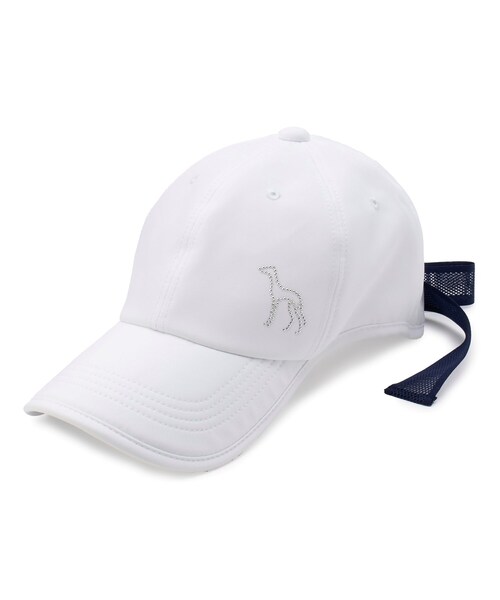 adabat（アダバット）の「◆リボンつき スパンコールロゴキャップ（キャップ・レディース・ホワイト/ライトブルー/ネイビー・00）」の2枚目の写真