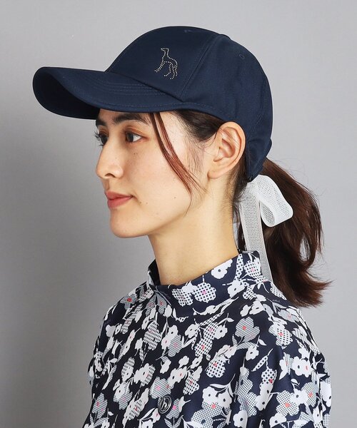 adabat（アダバット）の「◆リボンつき スパンコールロゴキャップ（キャップ・レディース・ホワイト/ライトブルー/ネイビー・00）」の5枚目の写真
