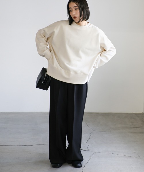 select MOCA（セレクトモカ）の「【サイズ展開あり】サイドディープスリットスウェット（スウェット・レディース・ブラック/アイボリー/グレー・FREE/LARGE）」の17枚目の写真