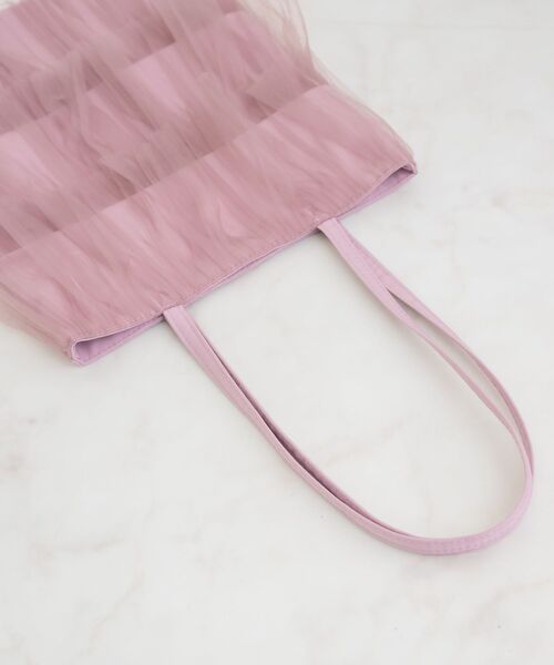 ems excite（エムズエキサイト）の「チュールフリルティアードトート（トートバッグ・レディース・オフホワイト/ブラック/ピンク・ONE SIZE）」の15枚目の写真