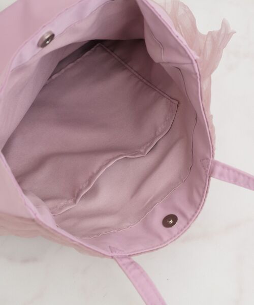 ems excite（エムズエキサイト）の「チュールフリルティアードトート（トートバッグ・レディース・オフホワイト/ブラック/ピンク・ONE SIZE）」の18枚目の写真