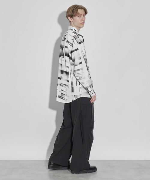 tk.TAKEO KIKUCHI(ティーケータケオキクチ)の「◆テープデザインバギーカーゴパンツ(カーゴパンツ・メンズ・ブラック/ダークグリーン/チャコールグレー/オフホワイト・01/03/02)」の20枚目の写真