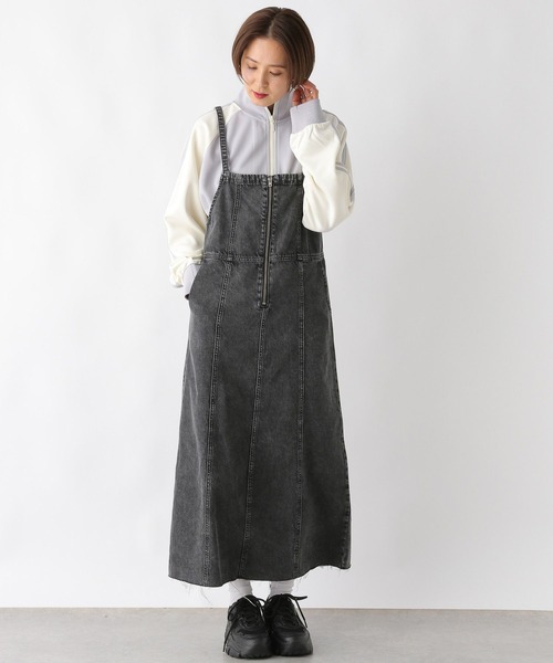 LEPSIM（レプシィム）の「切り替えデニムキャミワンピース　992085（ワンピース・レディース・チャコールグレー/ブルー/インディゴブルー・FREE）」の4枚目の写真