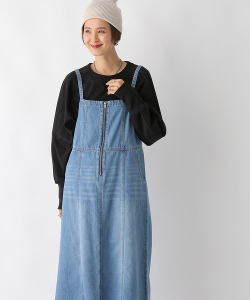 LEPSIM（レプシィム）の「切り替えデニムキャミワンピース　992085（ワンピース・レディース・チャコールグレー/ブルー/インディゴブルー・FREE）」の12枚目の写真