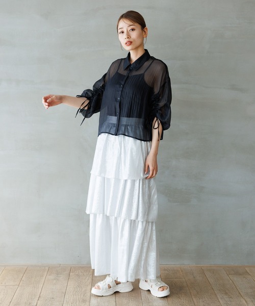 LAKOLE(ラコレ)の「スクエアネックカップキャミ / 106663(キャミソール・レディース・ホワイト×ブラック/ライトブルー/ブラック/オフホワイト・MEDIUM/SMALL/LARGE)」の21枚目の写真