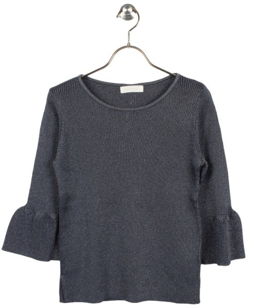 12Twelve Agenda（トゥエルブ　アジェンダ）の「ベルスリーブラメリブニットプルオーバー（ニット/セーター・レディース・サックスブルー/オフホワイト/ネイビー/ライトグレー・M）」の18枚目の写真