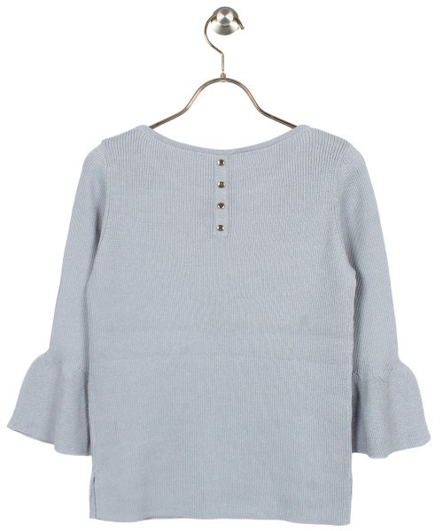 12Twelve Agenda（トゥエルブ　アジェンダ）の「ベルスリーブラメリブニットプルオーバー（ニット/セーター・レディース・サックスブルー/オフホワイト/ネイビー/ライトグレー・M）」の21枚目の写真