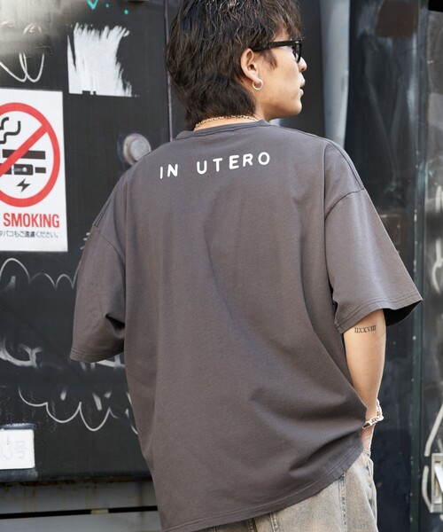 PUBLUX（パブリュクス）の「PUBLUX/パブリュクス 別注 NIRVANA IN UTERO TEE/バンドTシャツ/バンT/ユニセックス(限定展開)（Tシャツ/カットソー・メンズ・ホワイト/ブラック・SMALL/MEDIUM/LARGE）」の5枚目の写真