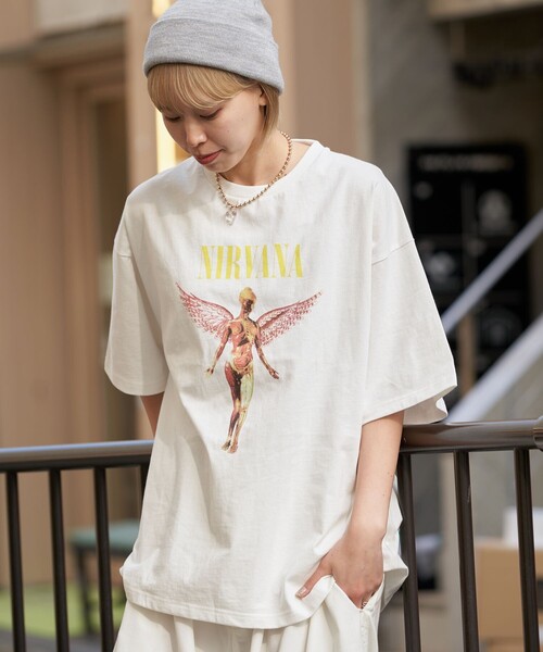 PUBLUX（パブリュクス）の「PUBLUX/パブリュクス 別注 NIRVANA IN UTERO TEE/バンドTシャツ/バンT/ユニセックス(限定展開)（Tシャツ/カットソー・メンズ・ホワイト/ブラック・SMALL/MEDIUM/LARGE）」の16枚目の写真