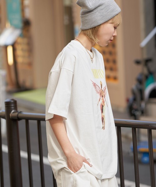 PUBLUX（パブリュクス）の「PUBLUX/パブリュクス 別注 NIRVANA IN UTERO TEE/バンドTシャツ/バンT/ユニセックス(限定展開)（Tシャツ/カットソー・メンズ・ホワイト/ブラック・SMALL/MEDIUM/LARGE）」の19枚目の写真