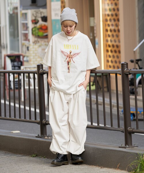PUBLUX（パブリュクス）の「PUBLUX/パブリュクス 別注 NIRVANA IN UTERO TEE/バンドTシャツ/バンT/ユニセックス(限定展開)（Tシャツ/カットソー・メンズ・ホワイト/ブラック・SMALL/MEDIUM/LARGE）」の20枚目の写真