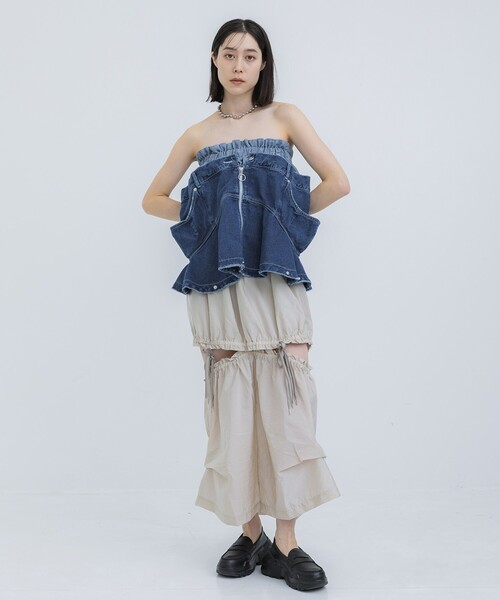 HOUGA（ホウガ）の「【HOUGA/ホウガ】jean skirt tops（デニムスカート