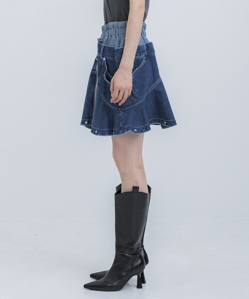 スカート  jeans HOUGA（ホウガ）の「【HOUGA/ホウガ】jean skirt tops（デニム