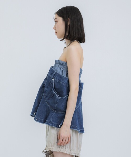 HOUGA（ホウガ）の「【HOUGA/ホウガ】jean skirt tops（デニム