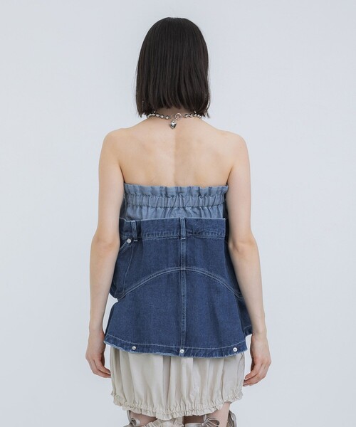 HOUGA（ホウガ）の「【HOUGA/ホウガ】jean skirt tops（デニムスカート・レディース・ブルー/ブラック・FREE）」の15枚目の写真