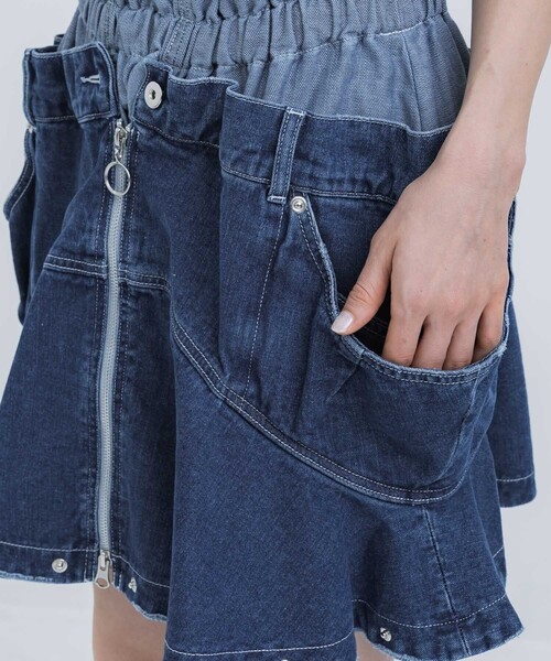 HOUGA（ホウガ）の「【HOUGA/ホウガ】jean skirt tops（デニムスカート・レディース・ブルー/ブラック・FREE）」の18枚目の写真
