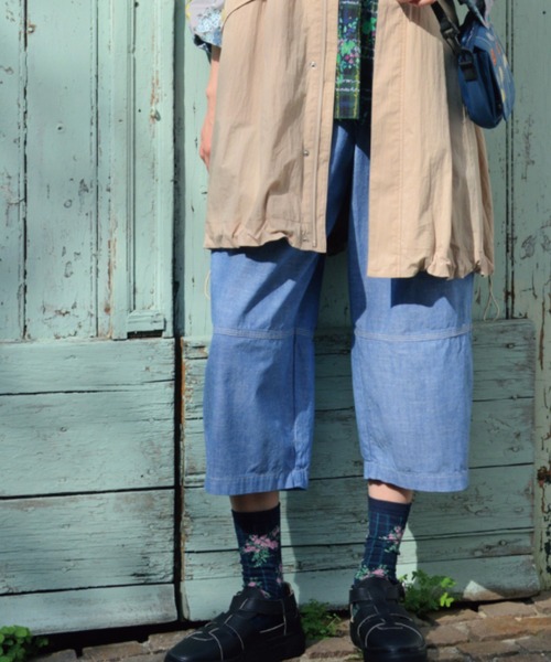 スーパーハッカ（SUPER HAKKA）/コットンダンガリーワイドパンツ