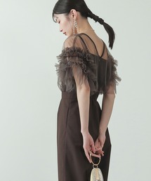 セール】Kana｜カナのパンツドレス（ブラウン/茶色系・フリル