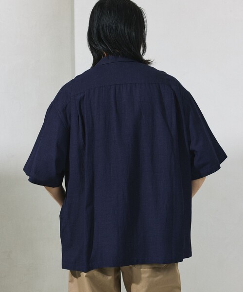 FREAK'S STORE(フリークスストア)の「限定展開 Relax Fit リラックスフィット リネンレーヨン フロント刺繍 キューバシャツ/オープンカラーシャツ(シャツ/ブラウス・メンズ・ブラック/ブラウン/チャコールグレー/ネイビー・SMALL/LARGE/MEDIUM)」の11枚目の写真