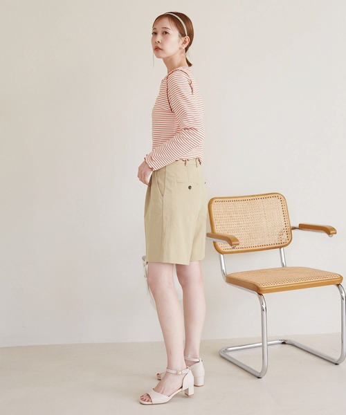 ROPE' PICNIC(ロペピクニック)の「着丈が選べるハーフパンツ(その他パンツ・レディース・ベージュ/ブラック・38/T38)」の13枚目の写真