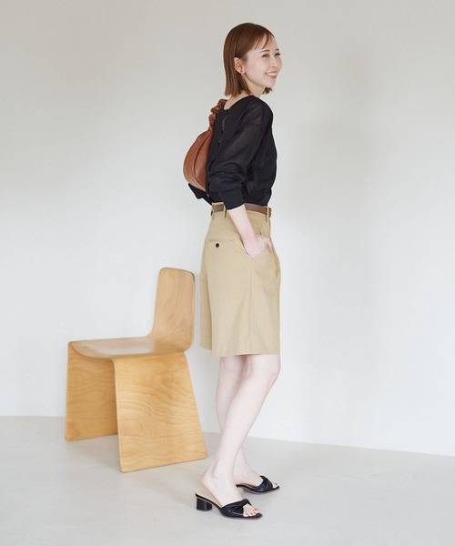 ROPE' PICNIC(ロペピクニック)の「着丈が選べるハーフパンツ(その他パンツ・レディース・ベージュ/ブラック・38/T38)」の18枚目の写真