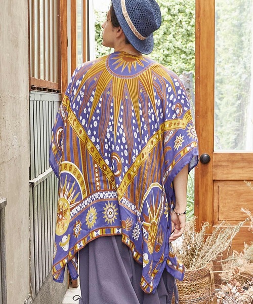 チャイハネ（チャイハネ）の「【チャイハネ】サンガUVパレオカーディガン（カーディガン/ボレロ・レディース・ネイビー/オレンジ/ブラック・FREE）」の2枚目の写真