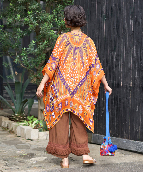 チャイハネ（チャイハネ）の「【チャイハネ】サンガUVパレオカーディガン（カーディガン/ボレロ・レディース・ネイビー/オレンジ/ブラック・FREE）」の13枚目の写真