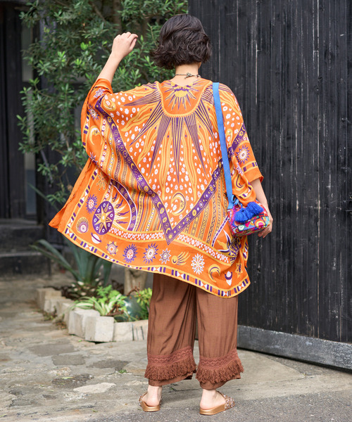 チャイハネ（チャイハネ）の「【チャイハネ】サンガUVパレオカーディガン（カーディガン/ボレロ・レディース・ネイビー/オレンジ/ブラック・FREE）」の14枚目の写真