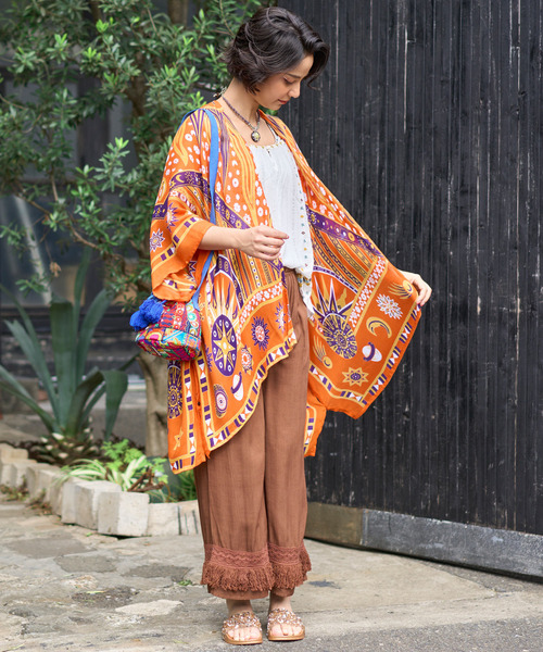 チャイハネ（チャイハネ）の「【チャイハネ】サンガUVパレオカーディガン（カーディガン/ボレロ・レディース・ネイビー/オレンジ/ブラック・FREE）」の15枚目の写真