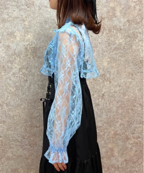 アクシーズファム ハローキティ刺繍付き長袖ブラウス クラシカル