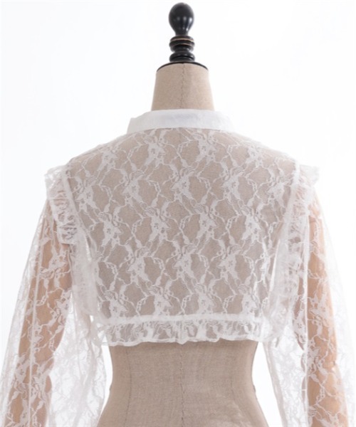 axes femme POETIQUE（アクシーズファムポエティック）の「シアーレースショートブラウス（シャツ/ブラウス・レディース・サックスブルー/キナリ/ブラック・MEDIUM）」の22枚目の写真