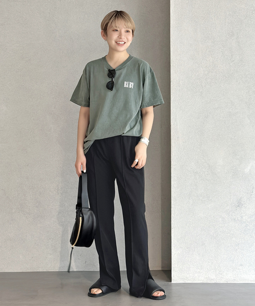 AP STUDIO（エーピーストゥディオ）の「WATER’S WHITE RUBY Print TEE（Tシャツ/カットソー・レディース・ホワイト/グリーン・FREE）」の17枚目の写真