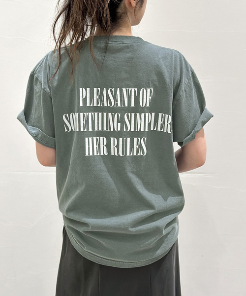 AP STUDIO（エーピーストゥディオ）の「WATER’S WHITE RUBY Print TEE（Tシャツ/カットソー・レディース・ホワイト/グリーン・FREE）」の5枚目の写真