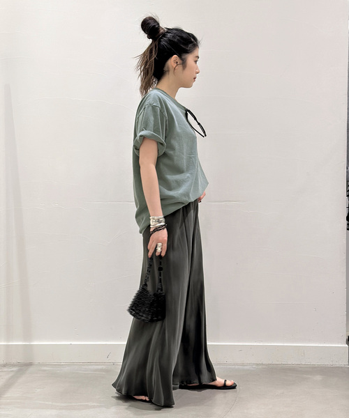 AP STUDIO（エーピーストゥディオ）の「WATER’S WHITE RUBY Print TEE（Tシャツ/カットソー・レディース・ホワイト/グリーン・FREE）」の7枚目の写真