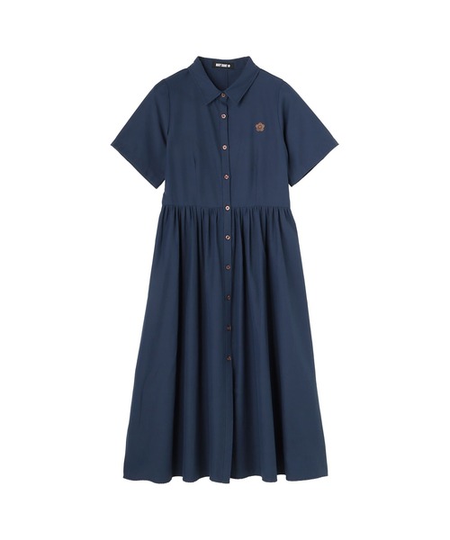 現行　MARY QUANT デイジーワンポイントシャツ ワンピース　2024 セール】デイジーワンポイントコンフォート ワンピース