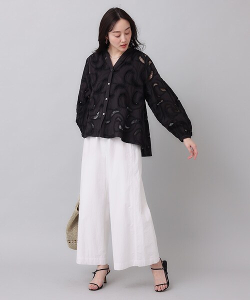 トラッツォドンナ　カットワーク ペイズリーレースブラウス Torrazzo Donna（トラッゾドンナ）の「◇【TORRAZZO DONNA