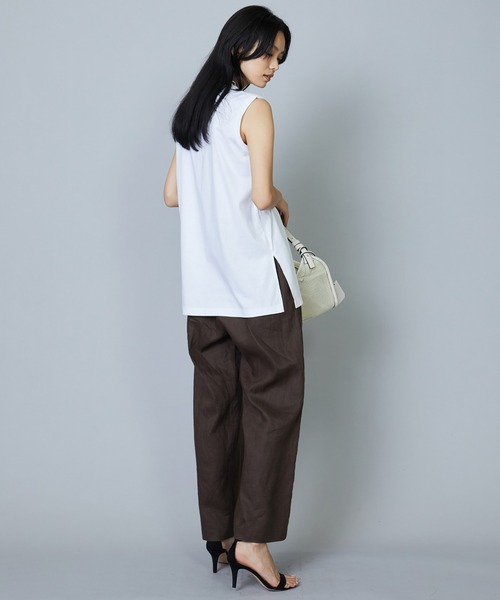 1er Arrondissement（プルミエアロンディスモン）の「コットンスムースタンクTシャツ（Tシャツ/カットソー・レディース・ブラック/オフホワイト/チャコールグレー・FREE）」の9枚目の写真