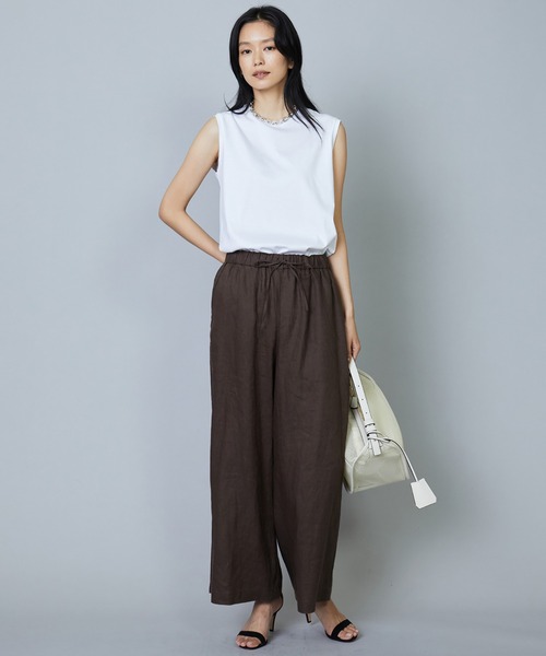 1er Arrondissement（プルミエアロンディスモン）の「コットンスムースタンクTシャツ（Tシャツ/カットソー・レディース・ブラック/オフホワイト/チャコールグレー・FREE）」の10枚目の写真