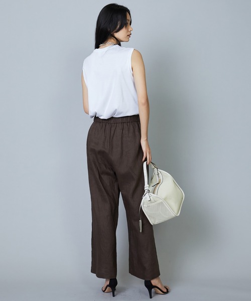 1er Arrondissement（プルミエアロンディスモン）の「コットンスムースタンクTシャツ（Tシャツ/カットソー・レディース・ブラック/オフホワイト/チャコールグレー・FREE）」の11枚目の写真