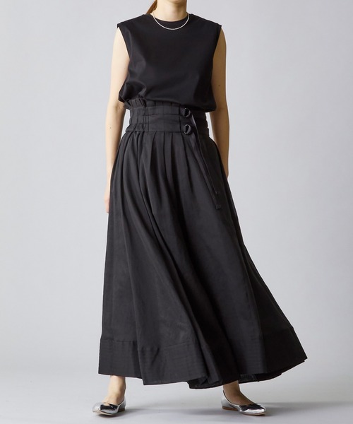 1er Arrondissement（プルミエアロンディスモン）の「コットンスムースタンクTシャツ（Tシャツ/カットソー・レディース・ブラック/オフホワイト/チャコールグレー・FREE）」の14枚目の写真