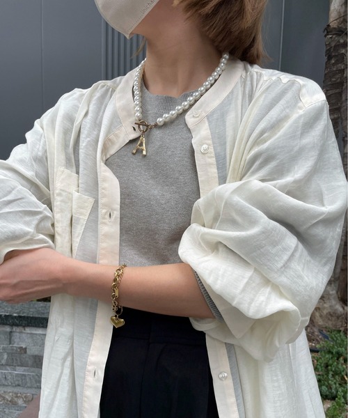 feepur by saya（フェピュールバイサヤ）の「【 7color 】シアールーズシャツ（シャツ/ブラウス・レディース・ブラック/パープル/グリーン/ブルー/オレンジ/ピンク/オフホワイト・MEDIUM）」の19枚目の写真