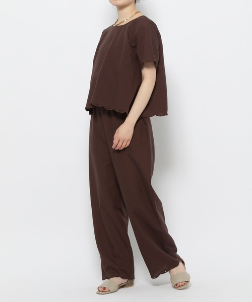GLOBAL WORK(グローバルワーク)の「高山直子さんコラボ/リネンコンオールインワン/EiiS/991923(ワンピース・レディース・ブラック/ブラウン・X-SMALL/SMALL)」の20枚目の写真