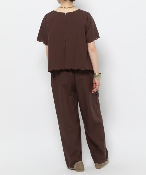 GLOBAL WORK(グローバルワーク)の「高山直子さんコラボ/リネンコンオールインワン/EiiS/991923(ワンピース・レディース・ブラック/ブラウン・X-SMALL/SMALL)」の22枚目の写真