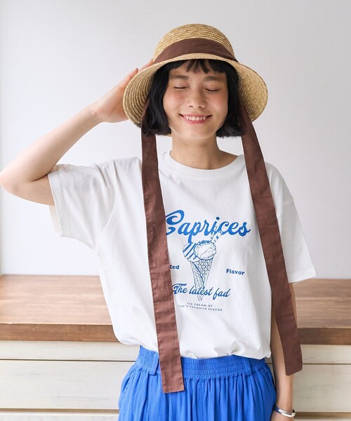 Casselini キャセリーニ リボン付き ストローハット FREAK'S STORE（フリークスストア）の「Casselini/キャセリーニ