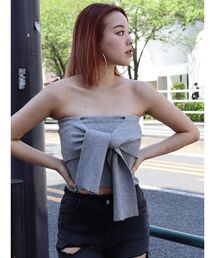 EVRIS | リボンニットベアビスチェ(キャミソール)