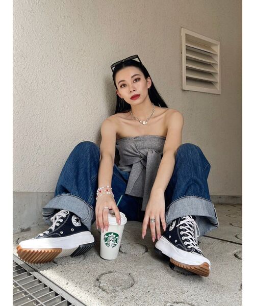 EVRIS（エヴリス）の「リボンニットベアビスチェ（キャミソール・レディース・グレー/ブルー/ブラック・FREE）」の9枚目の写真